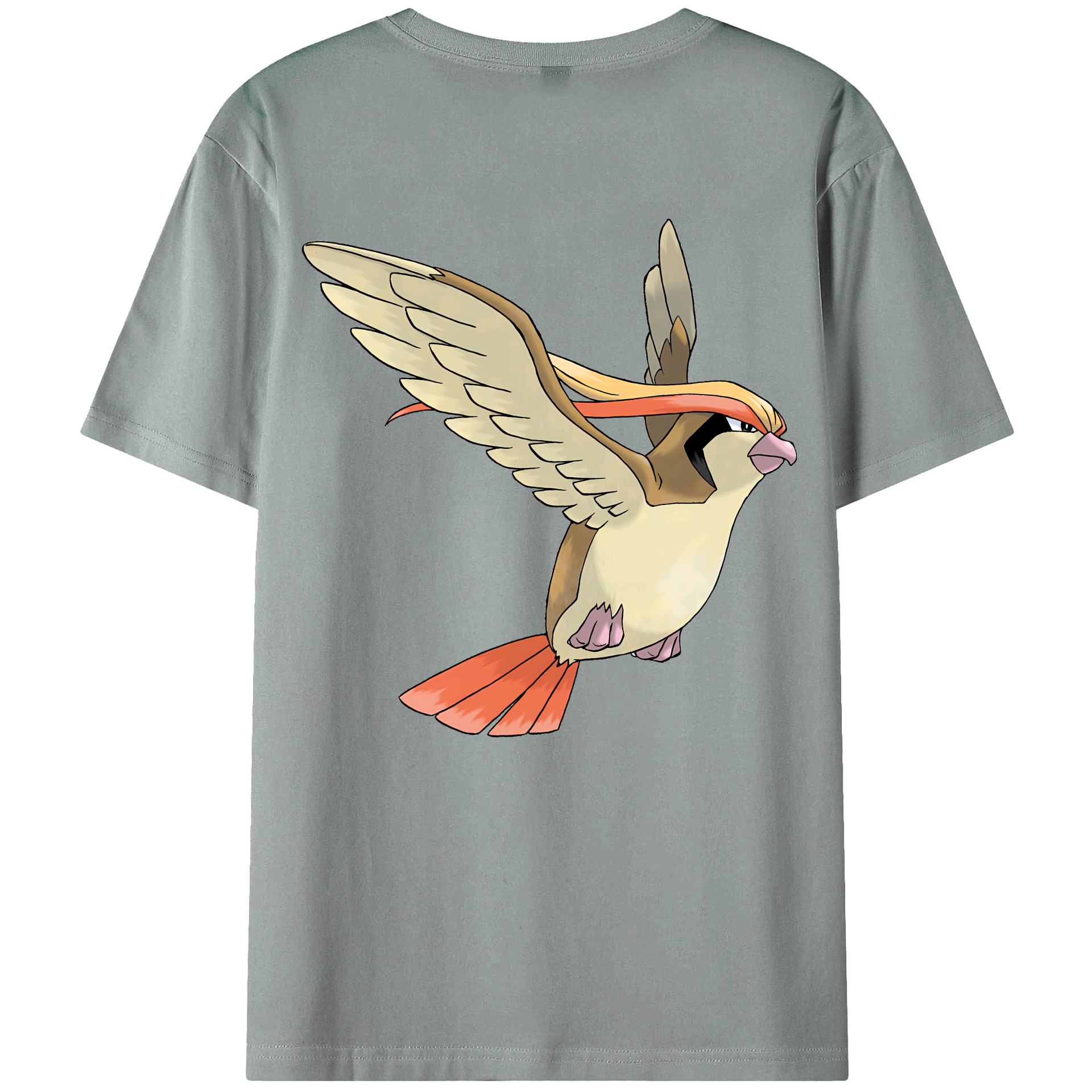 （画像用） ポケットモンスター Pokémon 綿100％ メンズ半袖Tシャツ（バックプリント） 通気性